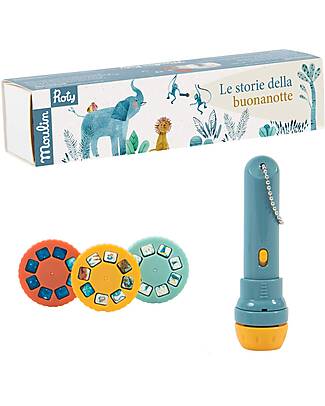 Moulin Roty Story Projector Torch - Savannah Animal Tales - 3+ years Story Making Games