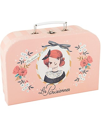 Moulin Roty Tin Tea Suitcase - Les Parisiennes - Floral Pattern Toy Kitchens & Play Food