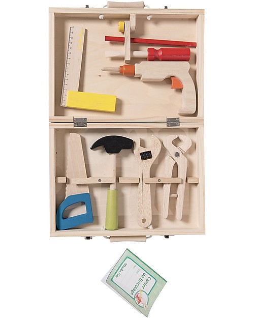 Moulin Roty Tool Box, La Grande Famille - Tools Included Wooden Toy Tools
