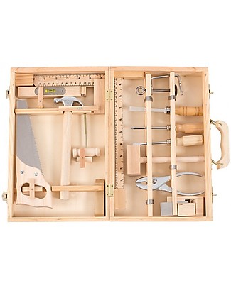 Moulin Roty Tool Box Set - Jouets d'hier - Complete of Everything Wooden Toy Tools