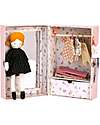 Moulin Roty Wardrobe Case with Doll and Clothes - Les Parisennes Dolls