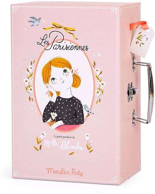 Moulin Roty Wardrobe Case with Doll and Clothes - Les Parisennes Dolls
