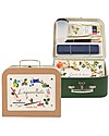 Moulin Roty Watercolours Artist Case - Le Jardin - with Garden Scenes Draw And Color