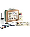 Moulin Roty Watercolours Artist Case - Le Jardin - with Garden Scenes Draw And Color
