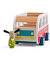 Moulin Roty Wooden Bus - La Grande Famille - with Julius the Dog Wooden Toy Cars, Trains & Trucks
