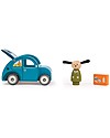 Moulin Roty Wooden Car - La Grande Famille - With Julius the Dog Wooden Toy Cars, Trains & Trucks