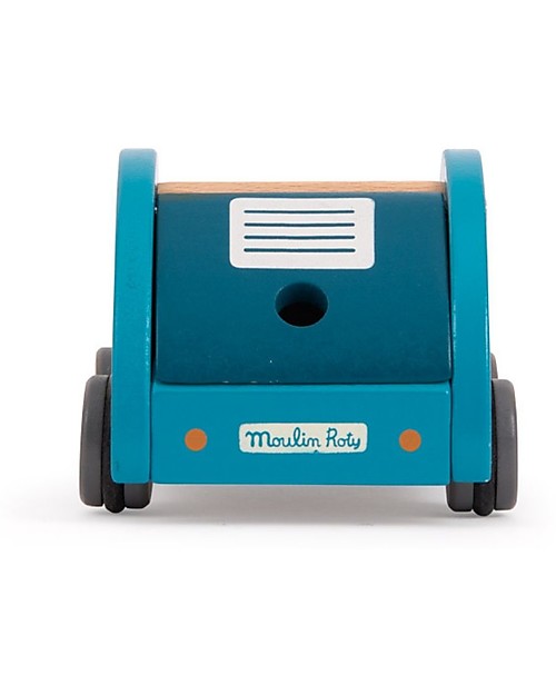 Moulin Roty Wooden Car - La Grande Famille - With Julius the Dog Wooden Toy Cars, Trains & Trucks