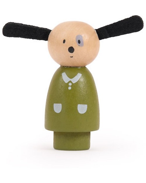 Moulin Roty Wooden Car - La Grande Famille - With Julius the Dog Wooden Toy Cars, Trains & Trucks
