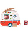 Moulin Roty Wooden Caravan - La Grande Famille - With Julius the Dog Wooden Toy Cars, Trains & Trucks