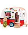 Moulin Roty Wooden Caravan - La Grande Famille - With Julius the Dog Wooden Toy Cars, Trains & Trucks