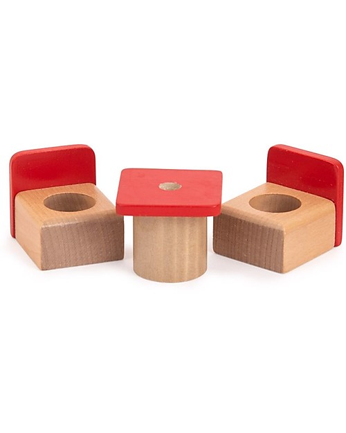 Moulin Roty Wooden Caravan - La Grande Famille - With Julius the Dog Wooden Toy Cars, Trains & Trucks