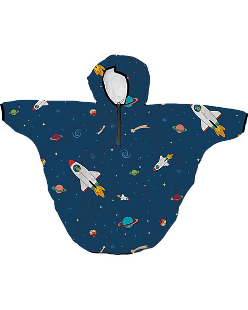 Mr.Tiggle Rain Cape - Astro Space - with Fron Zip Waterproof