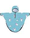 Mr.Tiggle Rain Cape - Blue Unicorn - with Fron Zip Waterproof