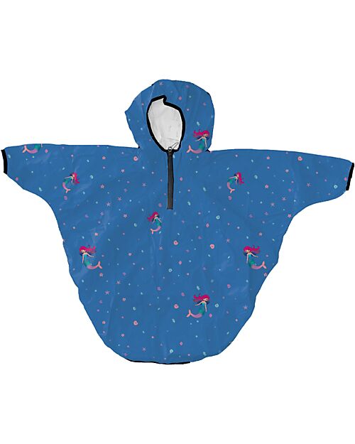 Mr.Tiggle Rain Cape - Mermaid - with Fron Zip Waterproof
