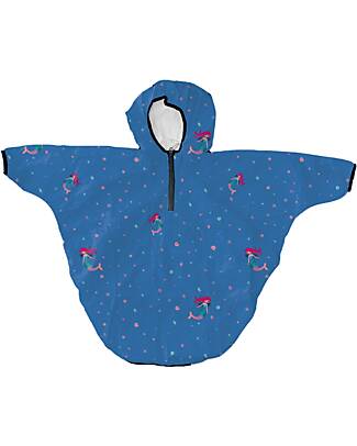 Mr.Tiggle Rain Cape - Mermaid - with Fron Zip Waterproof
