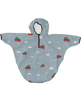 Mr.Tiggle Rain Cape - Red Car - with Fron Zip Waterproof