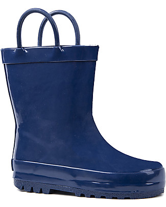 Mr.Tiggle Rubber Rain Boot with Cotton Lining - Blue Wellies