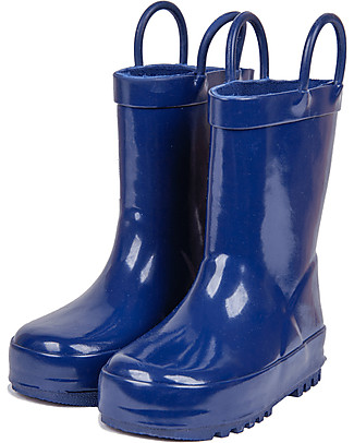 Mr.Tiggle Rubber Rain Boot with Cotton Lining - Blue Wellies