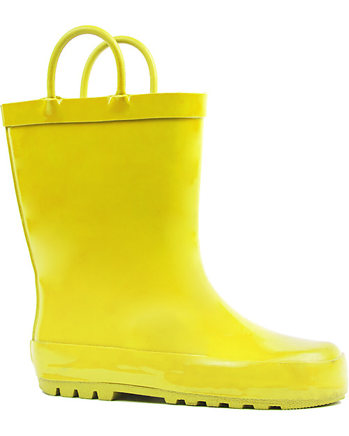 Mr.Tiggle Rubber Rain Boot with Cotton Lining - Yellow Wellies