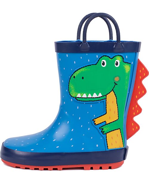Mr.Tiggle Rubber Rain Boots - Cotton Lined - Dinosaur Wellies