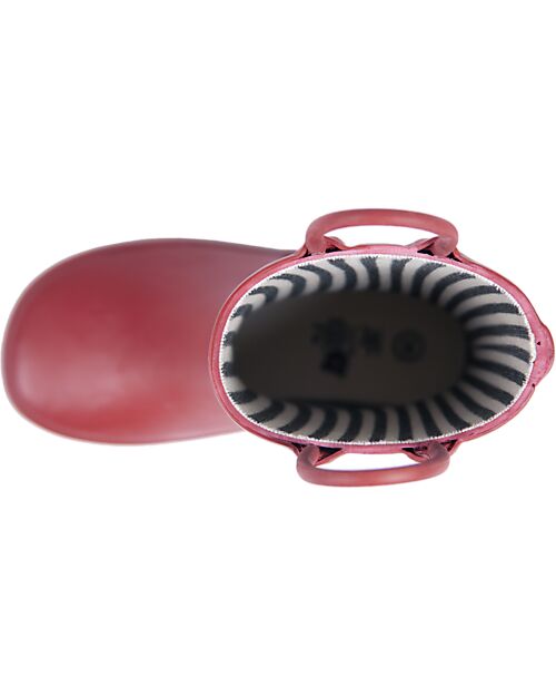 Mr.Tiggle Rubber Rain Boots - Cotton Lined - Matt Red Wellies