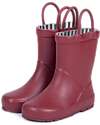Mr.Tiggle Rubber Rain Boots - Cotton Lined - Matt Red Wellies