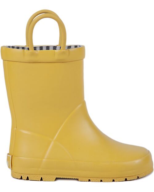 Mr.Tiggle Rubber Rain Boots Cotton Lined Matt Yellow unisex