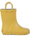 Mr.Tiggle Rubber Rain Boots - Cotton Lined - Matt Yellow Wellies