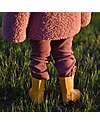 Mr.Tiggle Rubber Rain Boots - Cotton Lined - Matt Yellow Wellies