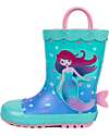 Mr.Tiggle Rubber Rain Boots - Cotton Lined - Mermaid Wellies