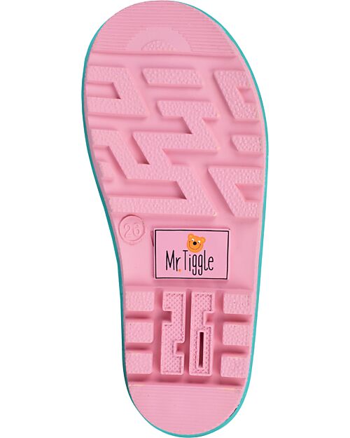 Mr.Tiggle Rubber Rain Boots - Cotton Lined - Mermaid Wellies
