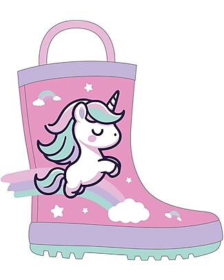 Mr.Tiggle Rubber Rain Boots - Cotton Lined - Mini Unicorn Wellies