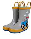 Mr.Tiggle Rubber Rain Boots - Cotton Lined - Tractor Wellies