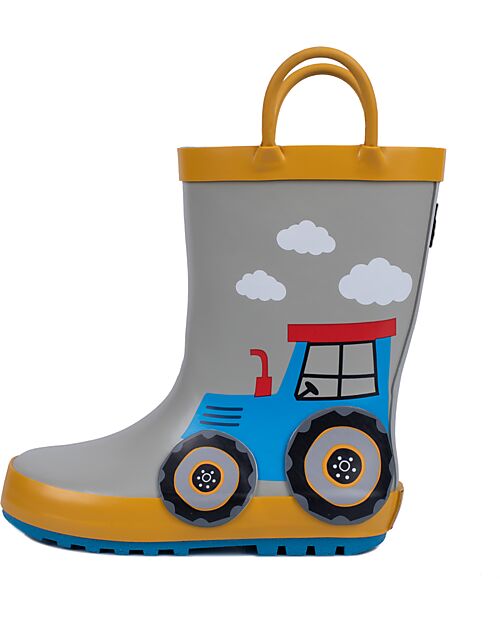 Mr.Tiggle Rubber Rain Boots - Cotton Lined - Tractor Wellies