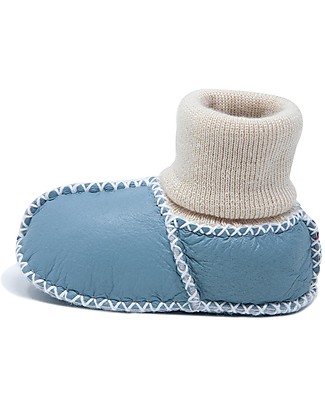 Mr.Tiggle Slippersocks Baby Slippers with socks - Blue Socks
