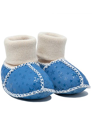Mr.Tiggle Slippersocks Baby Slippers with socks - Navy Stars Slippers