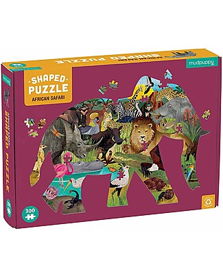 Mudpuppy 300 Pieces Shaped Puzzle - African Safari Puzzles