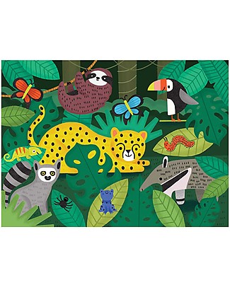 Mudpuppy Fuzzy Puzzle Rainforest - 42 Chunky Pieces - Recycled Paper! Puzzles