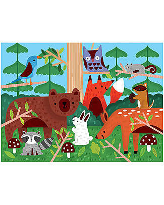 Mudpuppy Fuzzy Puzzle Woodland - 42 Chunky Pieces - Recycled Paper! Puzzles