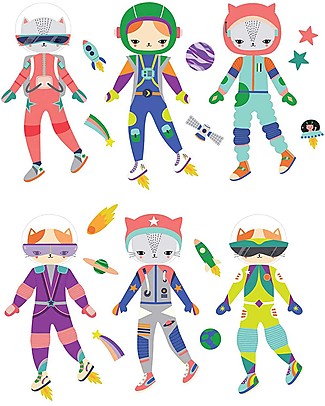 Mudpuppy Magnetic Tins - Space Cat Creative Toys