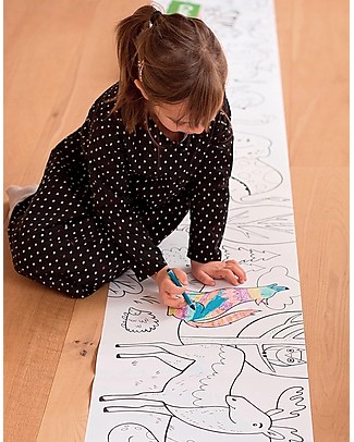 Mudpuppy Mini Coloring Roll, Animals of the World - Travel Friendly Companion! Colouring Activities