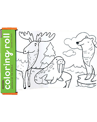 Mudpuppy Mini Coloring Roll, Animals of the World - Travel Friendly Companion! Colouring Activities