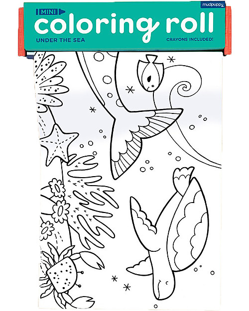 Mudpuppy Coloring Roll - Under The Sea  Fun Art Work for 3 Year Old K –  Toyzees