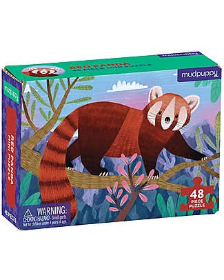 Mudpuppy Mini Puzzle Red Panda - 48 Pieces - Perfect for Travel Puzzles