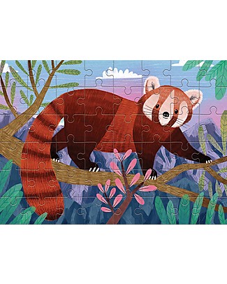 Mudpuppy Mini Puzzle Red Panda - 48 Pieces - Perfect for Travel Puzzles