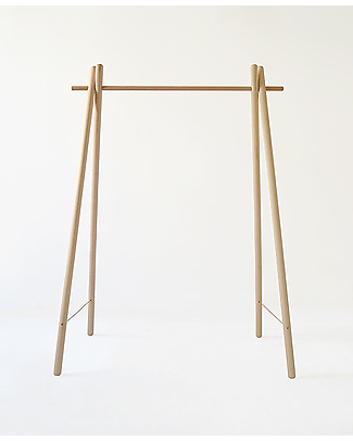 Mum and Dad Factory Beech Wood Children’s Clothes Rack, 124 cm high - Made in France! Hangers