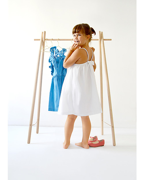 Mum and Dad Factory Beech Wood Children’s Clothes Rack, 127 cm tall - Made in France! Hangers
