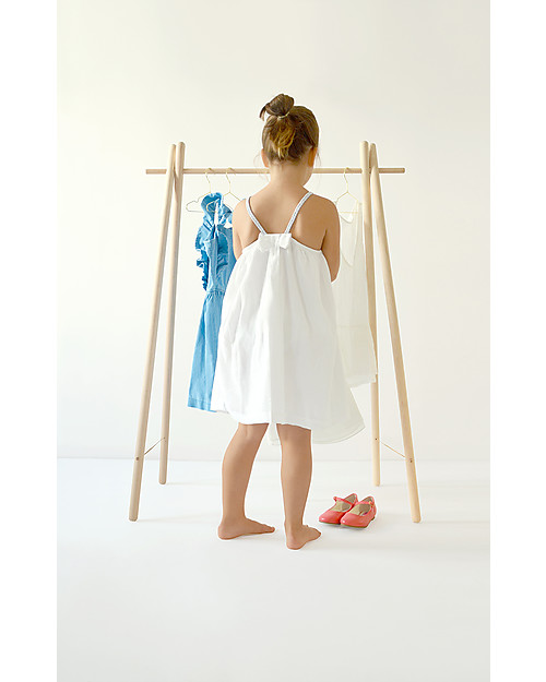 Mum and Dad Factory Beech Wood Children’s Clothes Rack, 127 cm tall - Made in France! Hangers