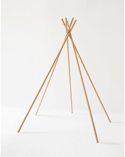 Mum and Dad Factory Beech Wood Tipi Structure, 148 cm tall - Made in France! Tepees & Tents