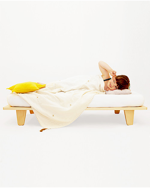 Mum and Dad Factory OUTLET Lit Junior Bed - Beech Wood + Rounded Foam Mattress - Showroom Sample Single Bed